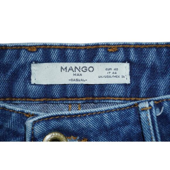 Mango Man Two-Tone Denim Shorts – Size 30 – Cuffed Raw Hem Y2K Streetwear Vibe - Picture 2 of 4